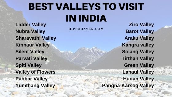 best valleys to visit in india